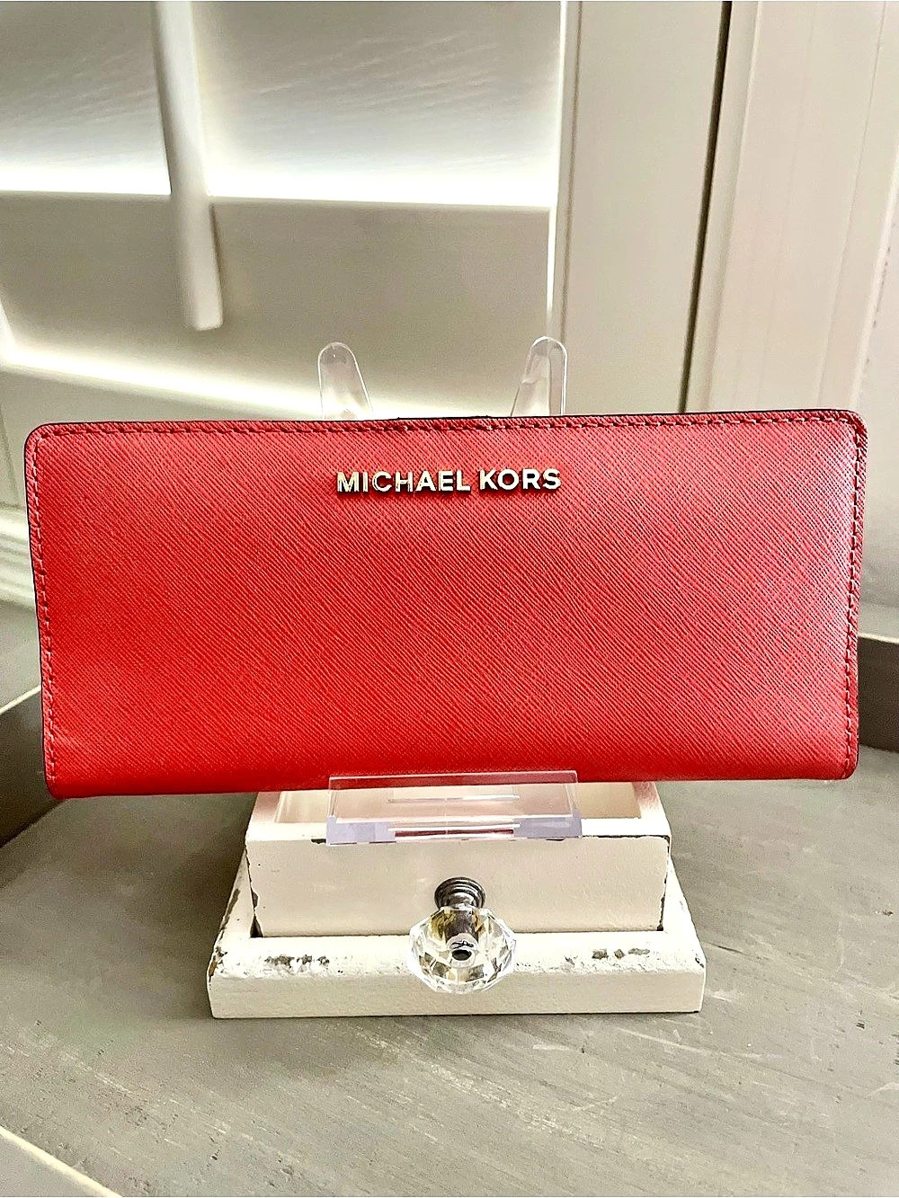 Michael Kors Jet Set Travel Slim Flap Wallet Pink